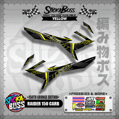 RAIDER 150 CARB DECALS ( 150TH GRUNGE EDITION )【WITH FREEBIES】