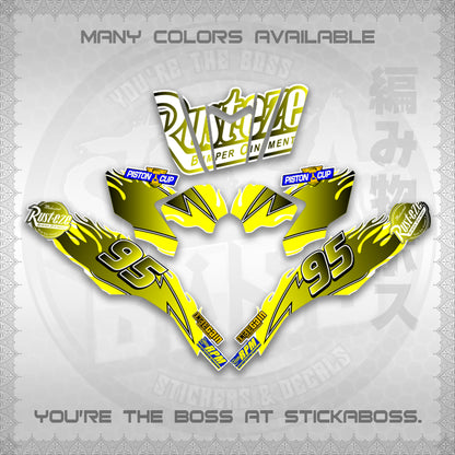 CLICK 125 V3 ( FOR WHITE LIGHTING MCQUEEN DESIGN ) STICKER DECALS By STICKABOSS