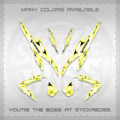 CLICK 125 V2 VARIO FOR WHITE DECALS (2026 TRIBAL LIGHTNING DESIGN) STICKER KITS BY STICKABOSS