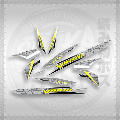 STICKER DECALS for CLICK 125 V3 (CV3VASTTEDEFOWH) By STICKABOSS (SOFIE LAMINATED WATERPROOF)