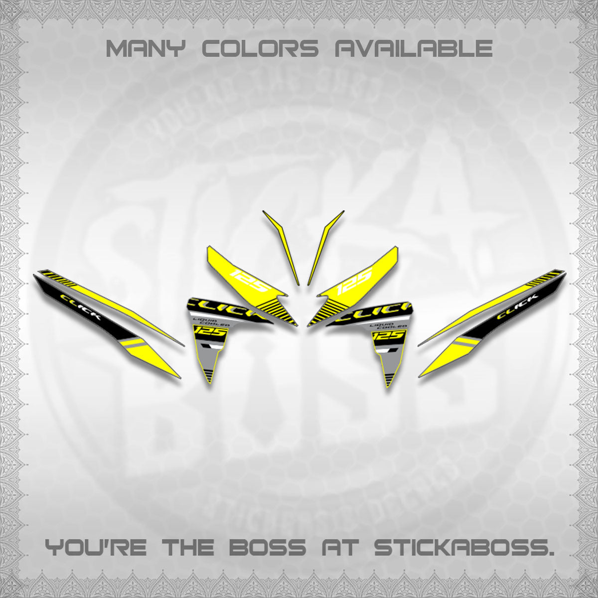 CLICK 125 V2 DECALS (2026 LIQUID COOLED DESIGN)STICKER DECALS BY STICKABOSS
