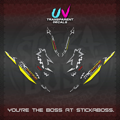 CLICK V4 UV TRANSPARENT DECALS (2026 TRC RACING DESIGN)STICKER KITS By STICKABOSS