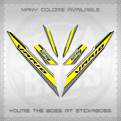 CLICK 125 V3 VARIO DECALS (2024 SV 12-A1 STYLE) STICKER DECALS By STICKABOSS