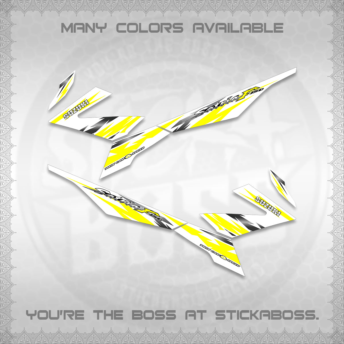 RAIDER 150 FI FOR WHITE SATRIA DECALS (TH CODE 2) STICKER DECALS BY STICKABOSS (Copy) (Copy)