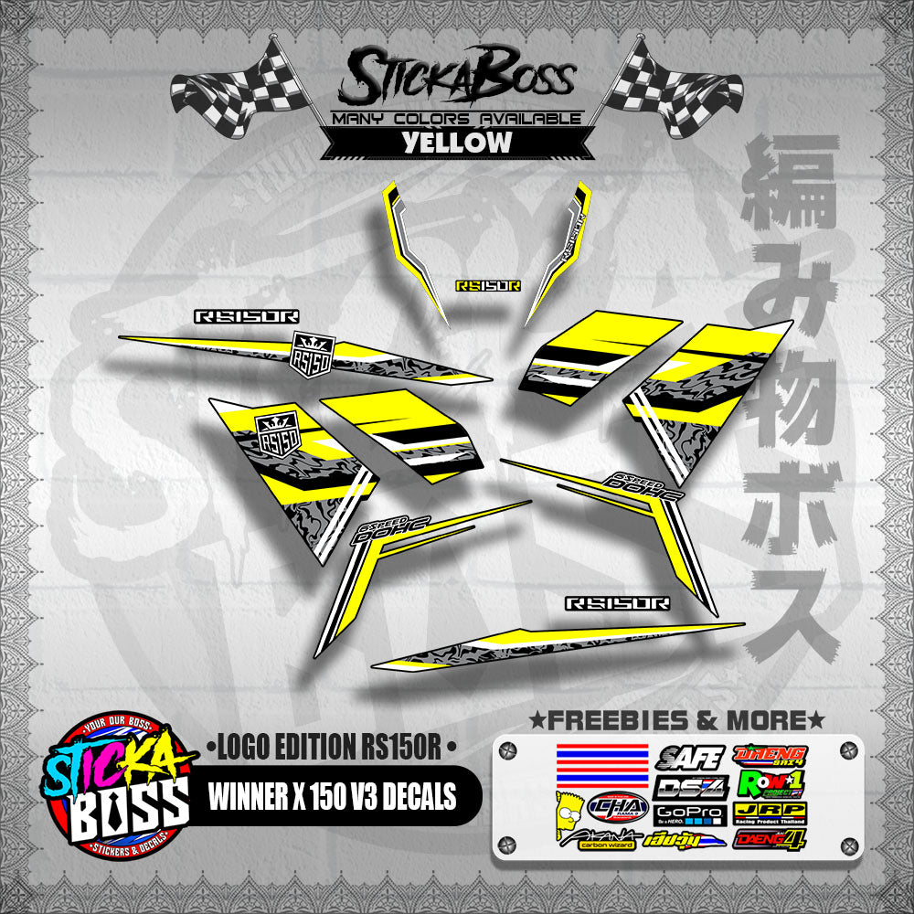 WINNER X 150 V3 DECALS ( LOGO EDITION RS150R )【WITH FREEBIES】