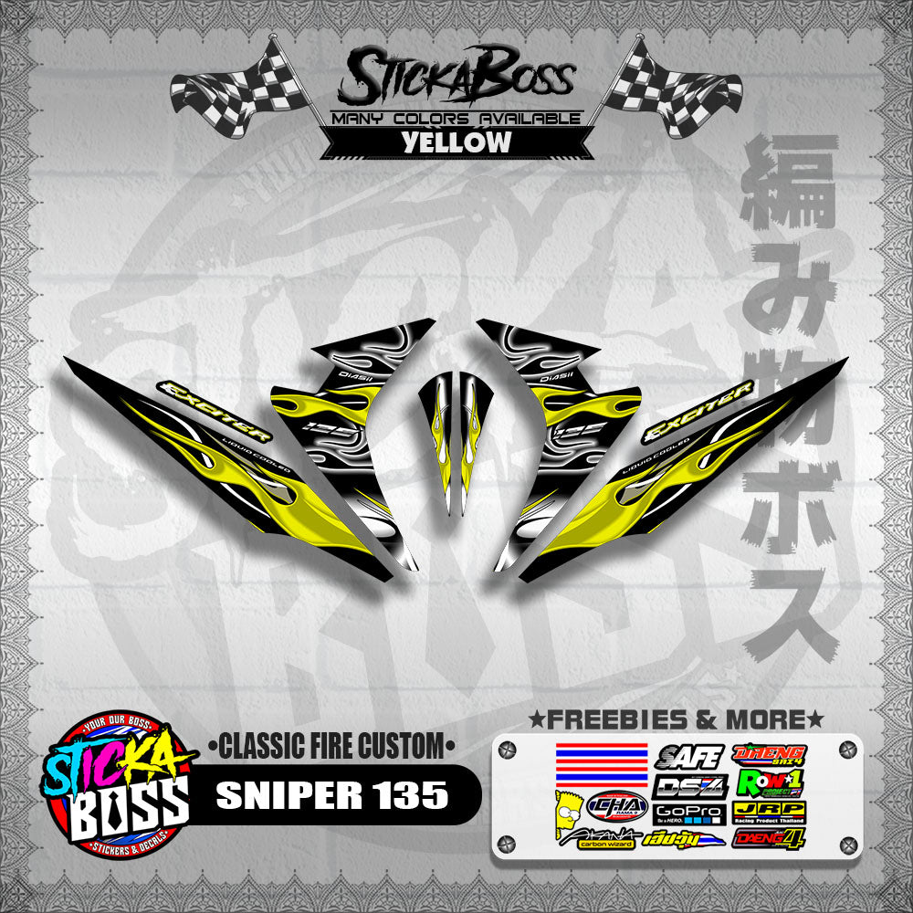 SNIPER 135 DECALS ( CLASSIC FIRE CUSTOM )【WITH FREEBIES】