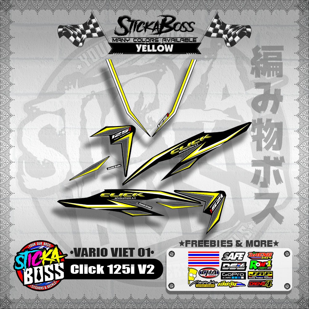 CLICK 125i V2 DECALS ( VARIO VIET 01 )【WITH FREEBIES】