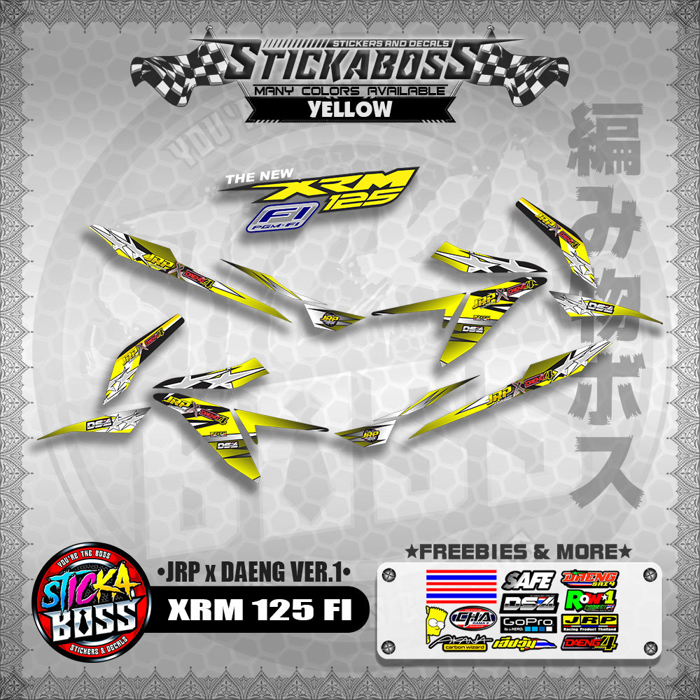 XRM 125 FI Decals - (JRP x DAENG VER.1) [STREET BIKE CONCEPT]【PREMIUM GLOSSY LAMINATED】
