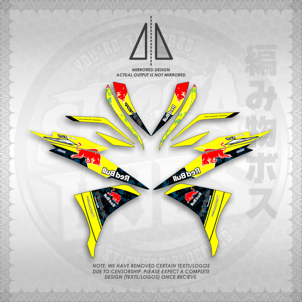 STICKER DECALS for SNIPER 135 MX (S135REBUIN)By STICKABOSS (SOFIE LAMINATED WATERPROOF)