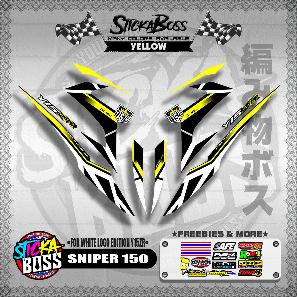 SNIPER 150 DECALS ( WHITE EDITION Y15ZR )【WITH FREEBIES】