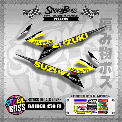 RAIDER 150 Fi ( STOCK DECALS 2023 )【WITH FREEBIES】
