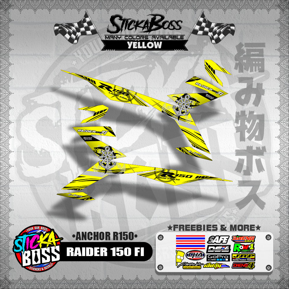 RAIDER 150 FI DECALS ( ANCHOR R150 )【WITH FREEBIES】