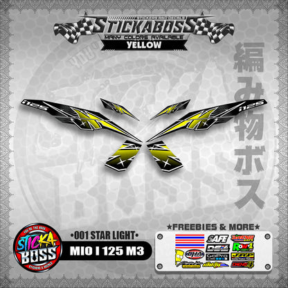 MIO I 125 M3 STICKER DECALS ( 001 STAR LIGHT )【WITH FREEBIES】