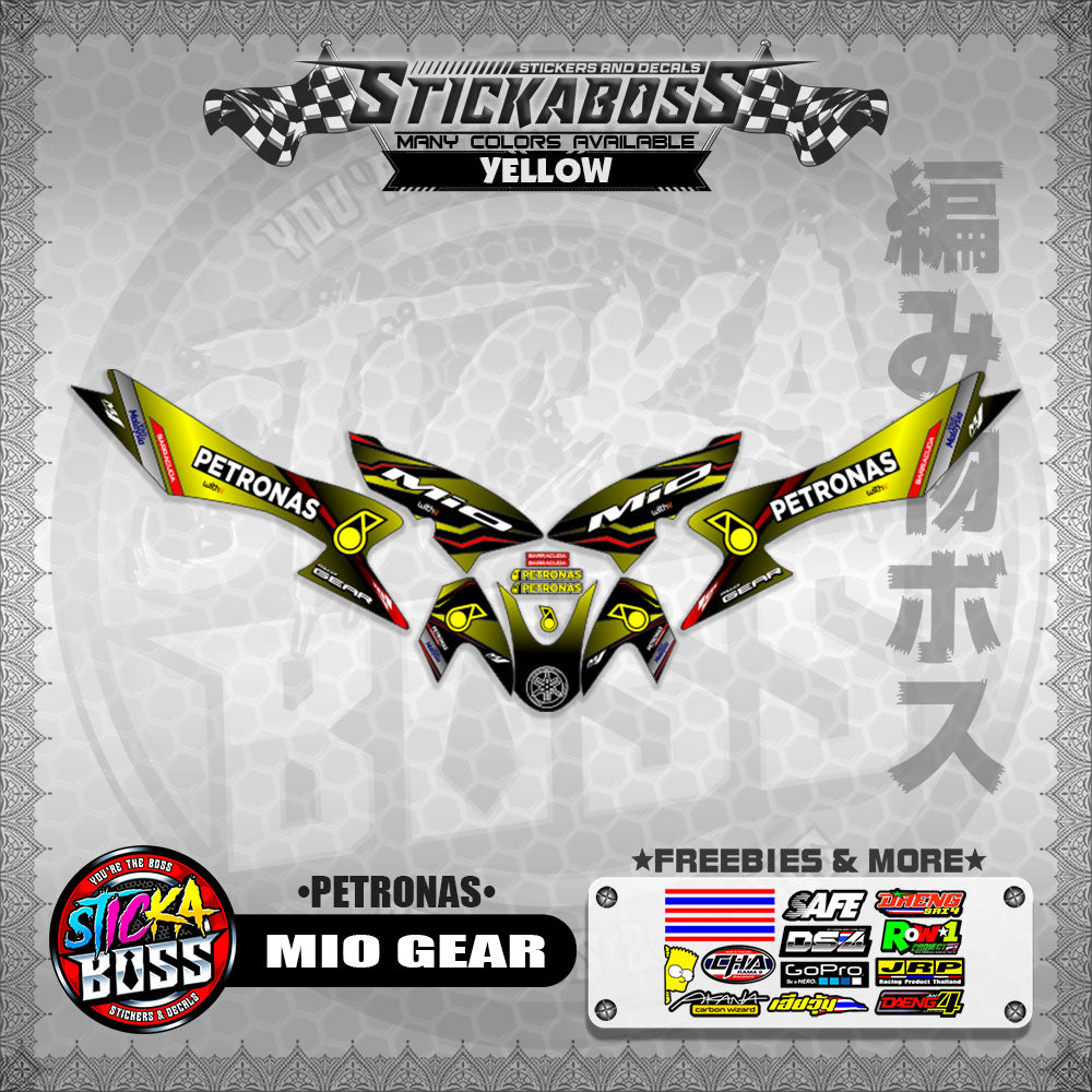 MIO GEAR STICKER DECALS ( PETRONAS )【WITH FREEBIES】