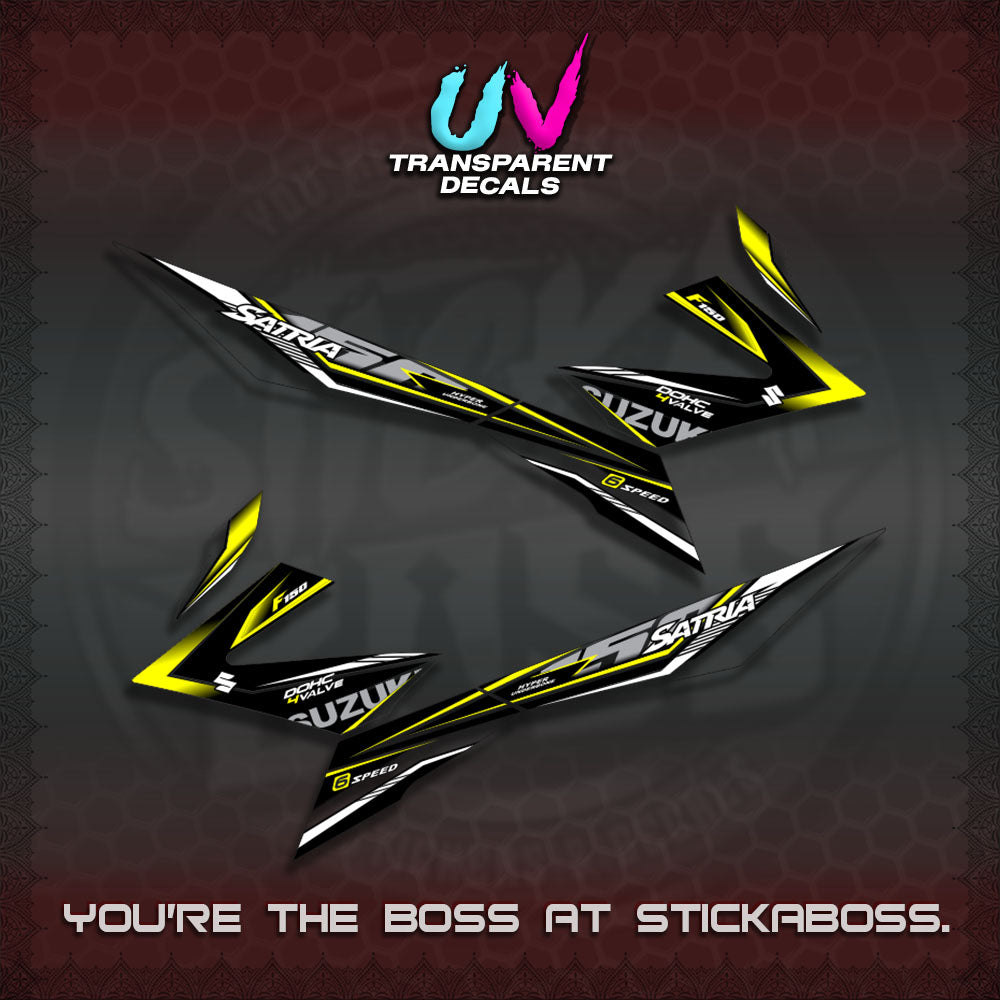 【PREMIUM UV PRINT】TRANSPARENT RAIDER 150 Fi SATRIA DECALS (2026 NTN N10)STICKER By STICKABOSS