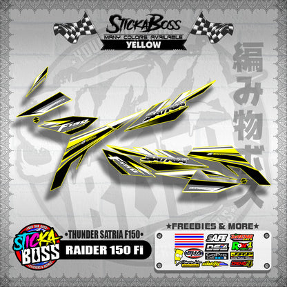 RAIDER 150 Fi DECALS ( THUNDER SATRIA F150 )【WITH FREEBIES】