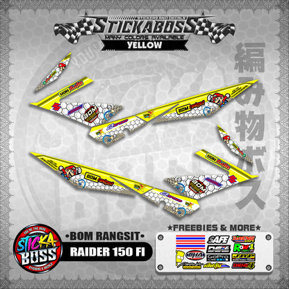 RAIDER 150 FI INDO DECALS ( BOM RANGSIT )【WITH FREEBIES】