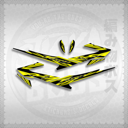 FURY 125 LUEFI RACE FLARE STICKER DECALS By STICKABOSS (SOFIE LAMINATED WATERPROOF)
