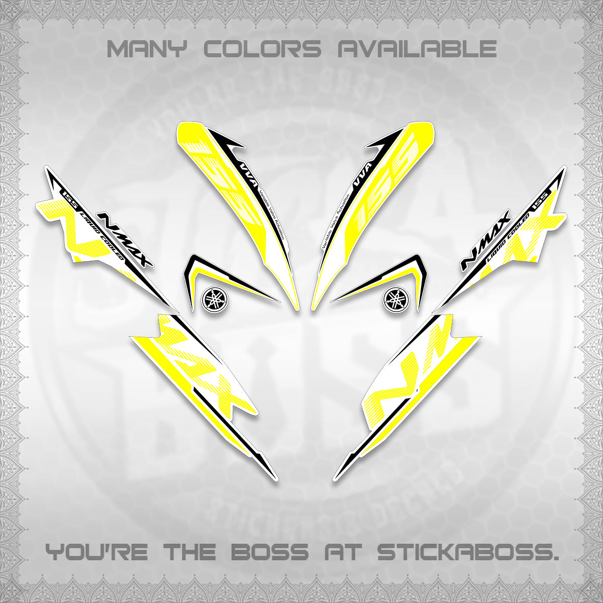 NMAX V1 THAI FOR WHITE DECALS (2020 DESIGN) STICKER DECALS By STICKABOSS