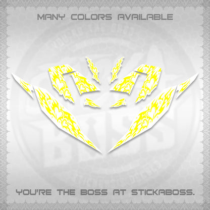 CLICK 125 V4 FOR WHITE DECALS (2026 TRIBAL HEART DESIGN) STICKER KITS BY STICKABOSS
