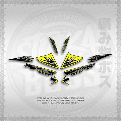 STICKER DECALS for AEROX V3 ALPHA TURBO (AV3HAHO) By STICKABOSS (SOFIE LAMINATED WATERPROOF)