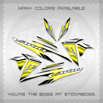 CLICK 125 V2 FOR WHITE VARIO DECALS (LIGHTNING DESIGN)STICKER DECALS By STICKABOSS (Copy) (Copy) (Copy) (Copy)