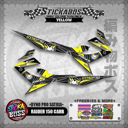RAIDER 150 CARB STICKER DECALS ( DYNO PRO SATRIA )【WITH FREEBIES】