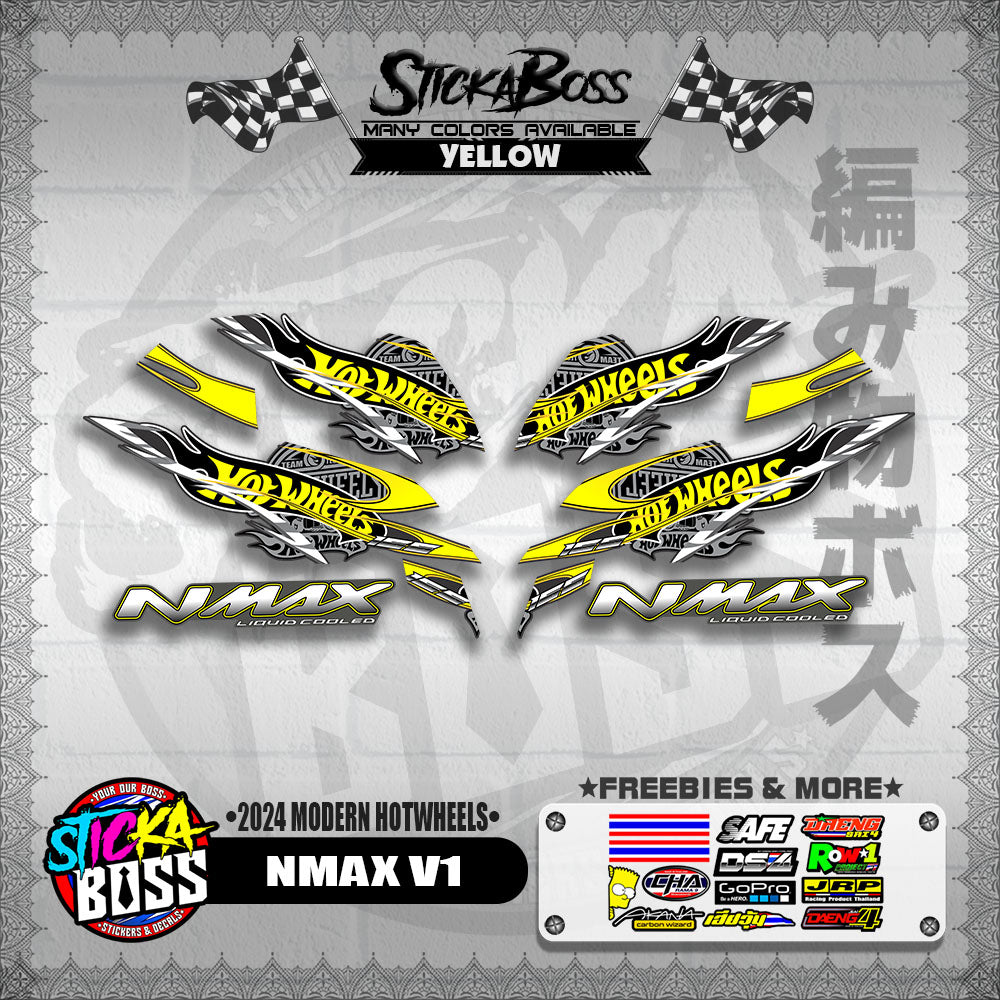 NMAX V1 DECALS ( 2024 MODERN HOTWHEELS )【WITH FREEBIES】