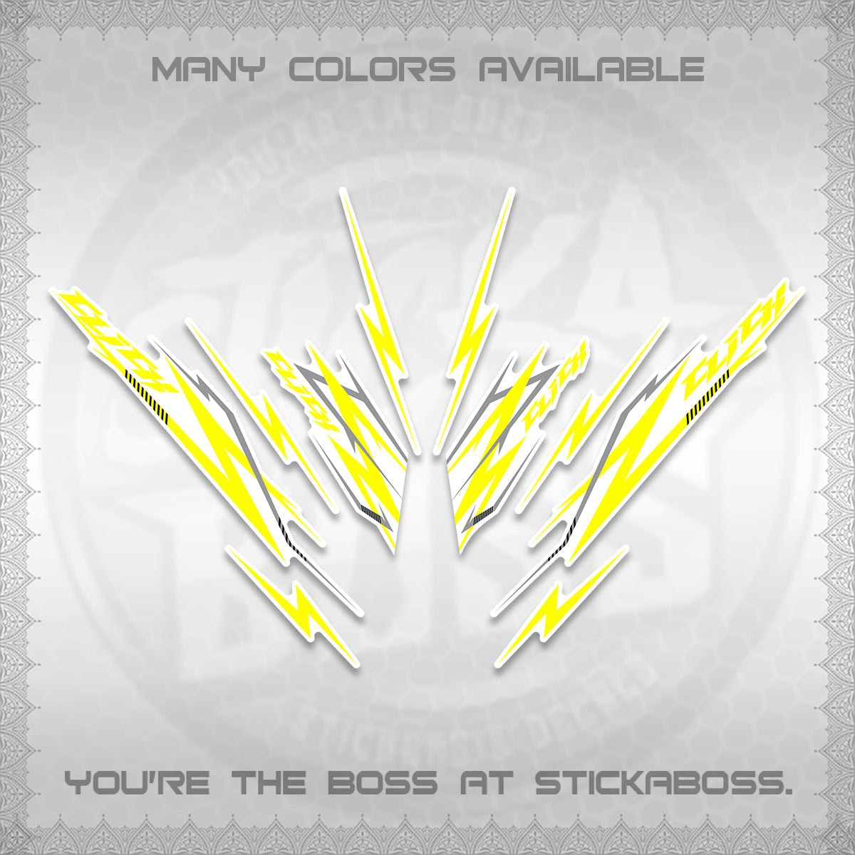 CLICK 125 V2 INDO FOR WHITE DECALS (2024 CL 00-A8 STYLE) STICKER KITS By STICKABOSS
