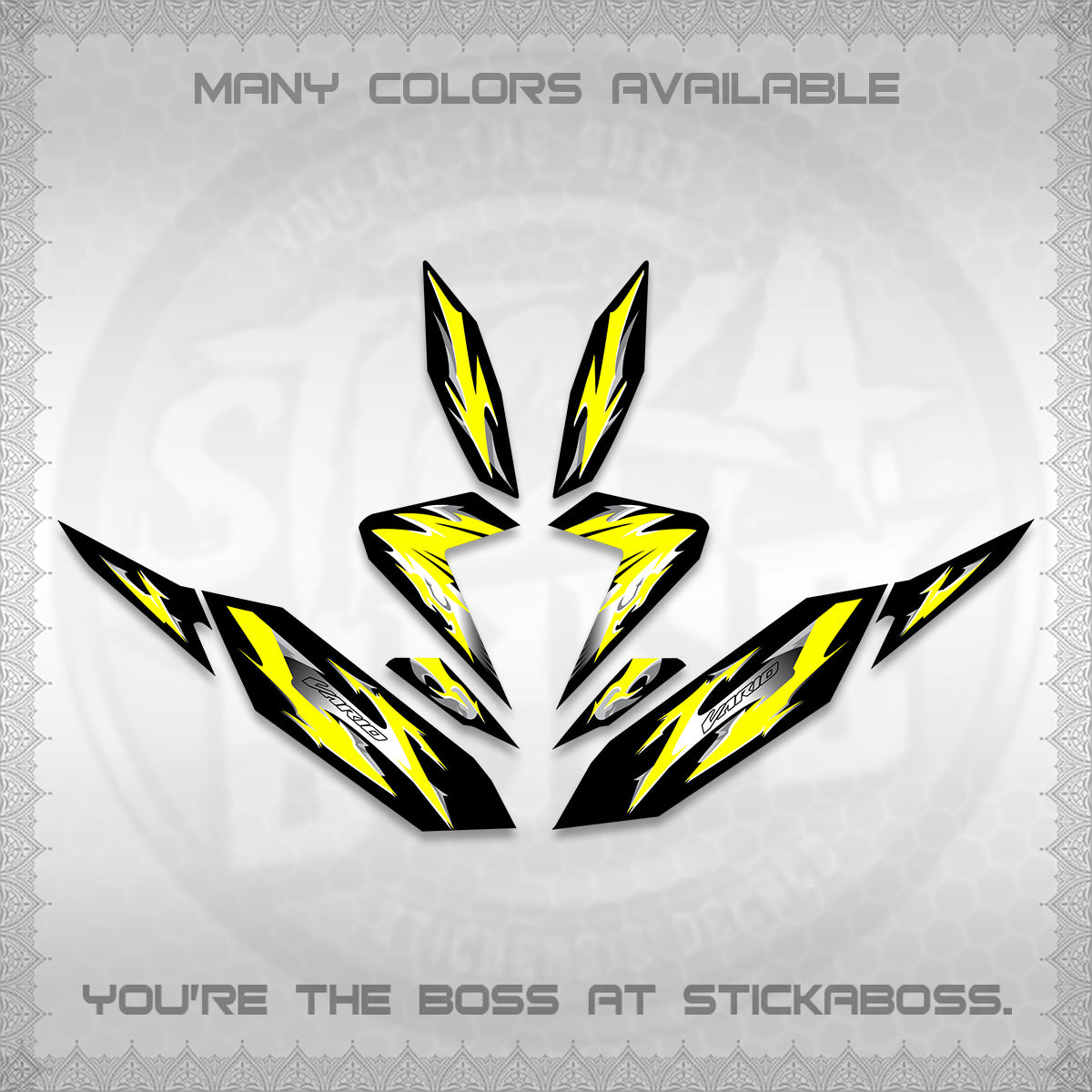CLICK 125 V4 VARIO DECALS (2026 MODERN TRIBAL DESIGN) STICKER KITS By STICKABOSS