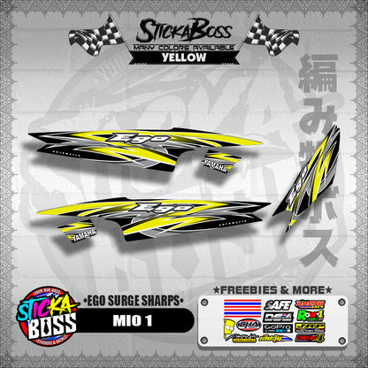 MIO 1 DECALS ( EGO SURGE SHARPS ) [ PREMIUM GLOSSY LAMINATED ]【WITH FREEBIES】