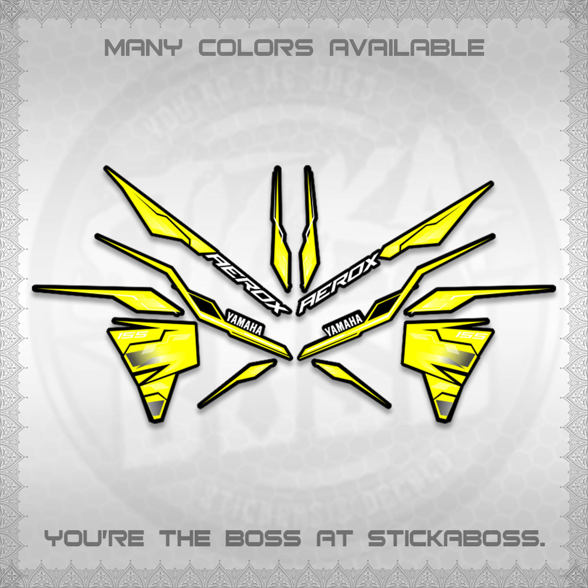AEROX V3 INDO DECALS (ALPHA TURBO 0001)STICKER DECALS By STICKABOSS