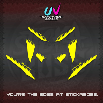 CLICK V2 UV TRANSPARENT DECALS (TRUENO STYLE DESIGN) STICKER KITS BY STICKABOSS