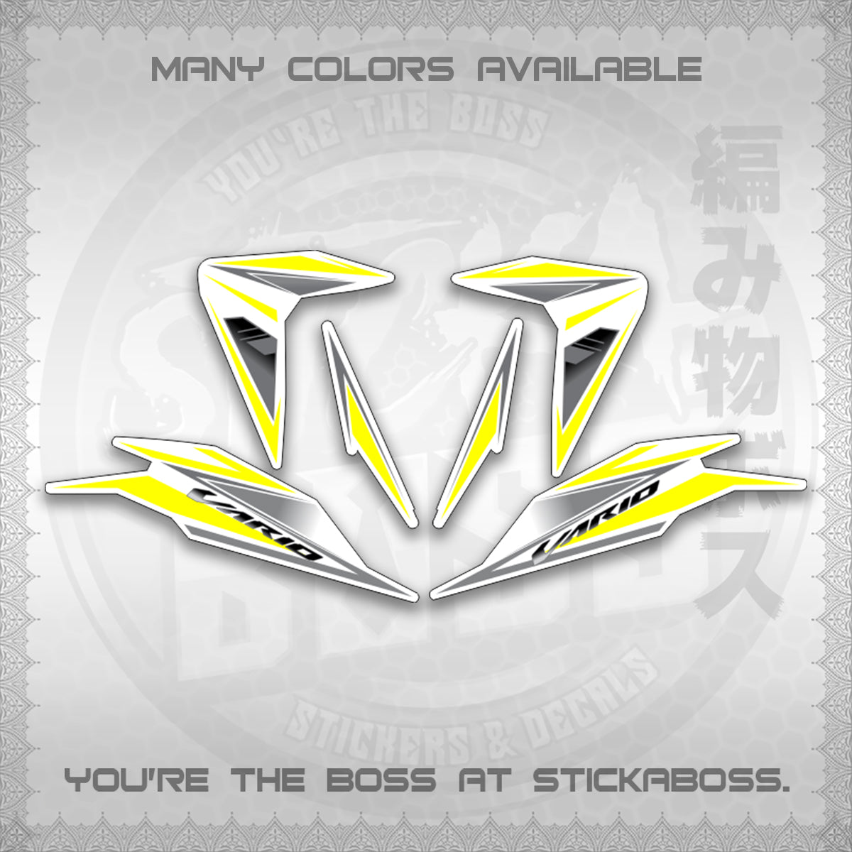 CLICK 125 V3 INDO CONCEPT ( FOR WHITE SLASH BLADE VARIO ) STICKER DECALS By STICKABOSS