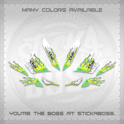 AEROX V3 ALPHA TURBO FOR WHITE DECALS (MOTIF ARAI API NEW TERBARU)STICKER DECALS By STICKABOSS