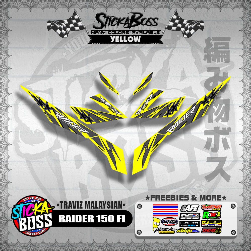 RAIDER 150 FI DECALS ( TRAVIZ MALAYSIAN )【WITH FREEBIES】