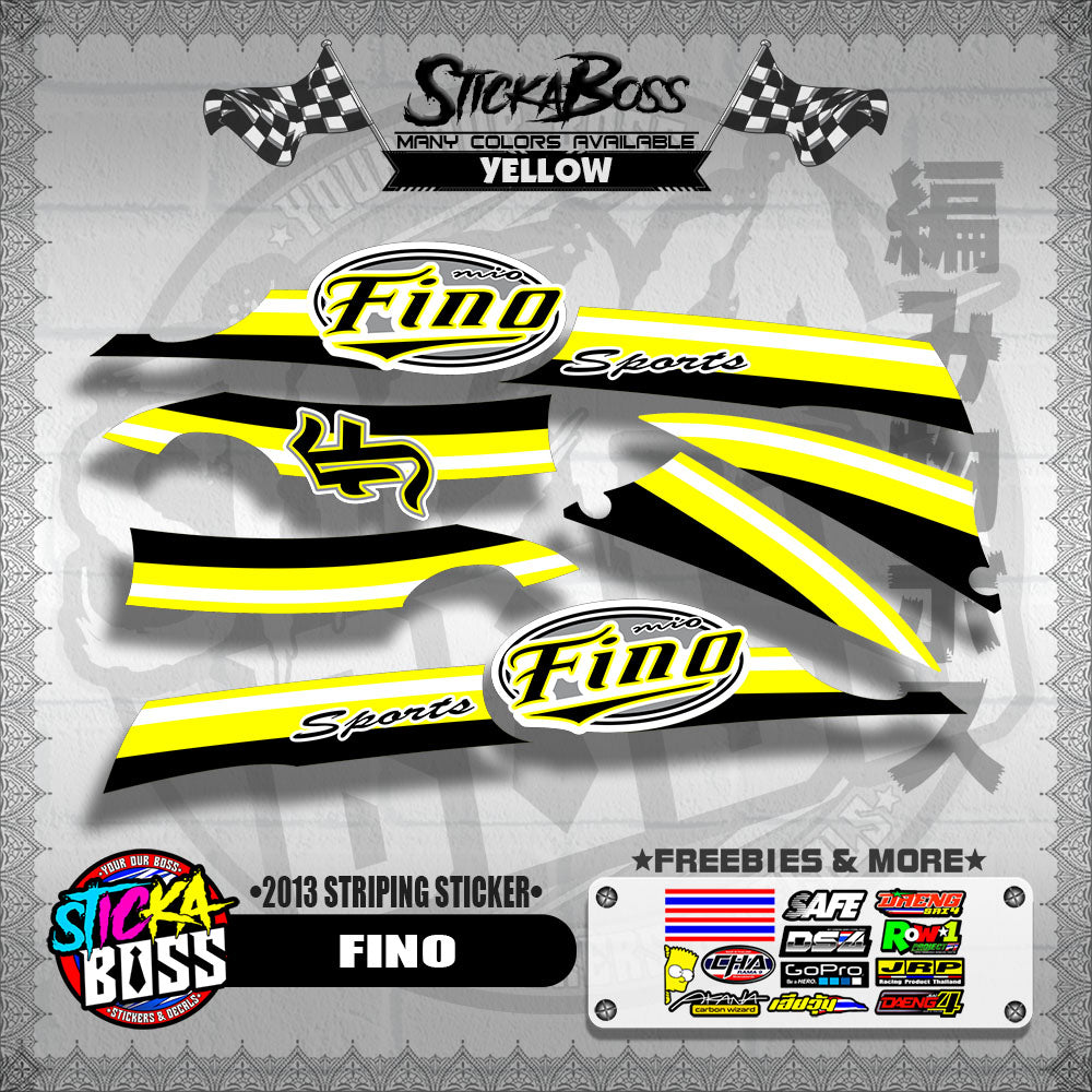FINO DECALS ( 2013 STRIPING STICKER )【WITH FREEBIES】