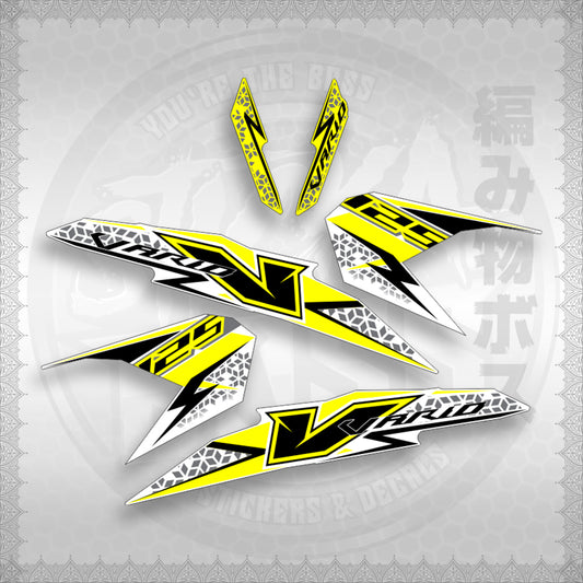 STICKER DECALS for CLICK 125 V3 MALAY/INDO CONCEPT (CV3FOWHSTSTVAA29) By STICKABOSS (SOFIE LAMINATED)