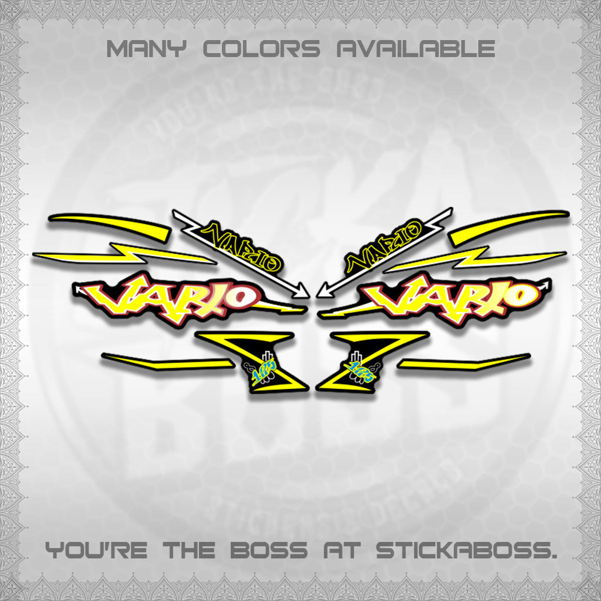 CLICK V2 INDO/MALAY VARIO DECALS (GRAFITY VARIO MOTIF)STICKER DECALS BY STICKABOSS
