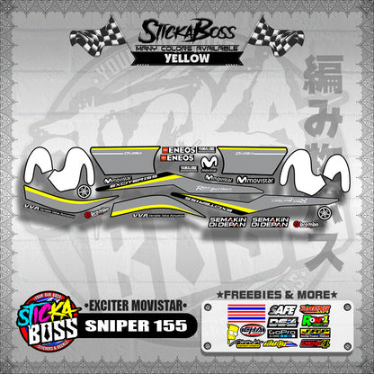 SNIPER 155 DECALS ( EXCITER MOVISTAR )【WITH FREEBIES】