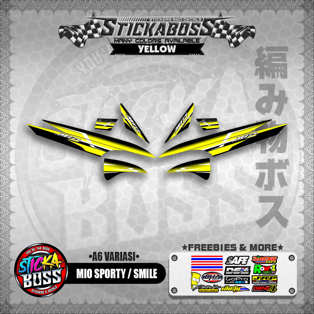 MIO SPORTY / SMILE INDO STICKER DECALS ( A6 VARIASI )【WITH FREEBIES】