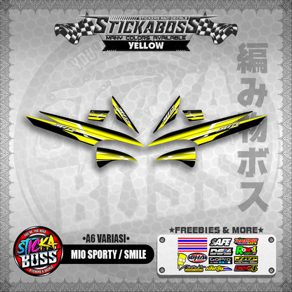 MIO SPORTY / SMILE INDO STICKER DECALS ( A6 VARIASI )【WITH FREEBIES】
