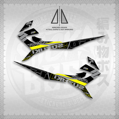 STICKER DECALS for RAIDER REBORN CARB 150 (RRCGPMA) By STICKABOSS (SOFIE LAMINATED WATERPROOF)