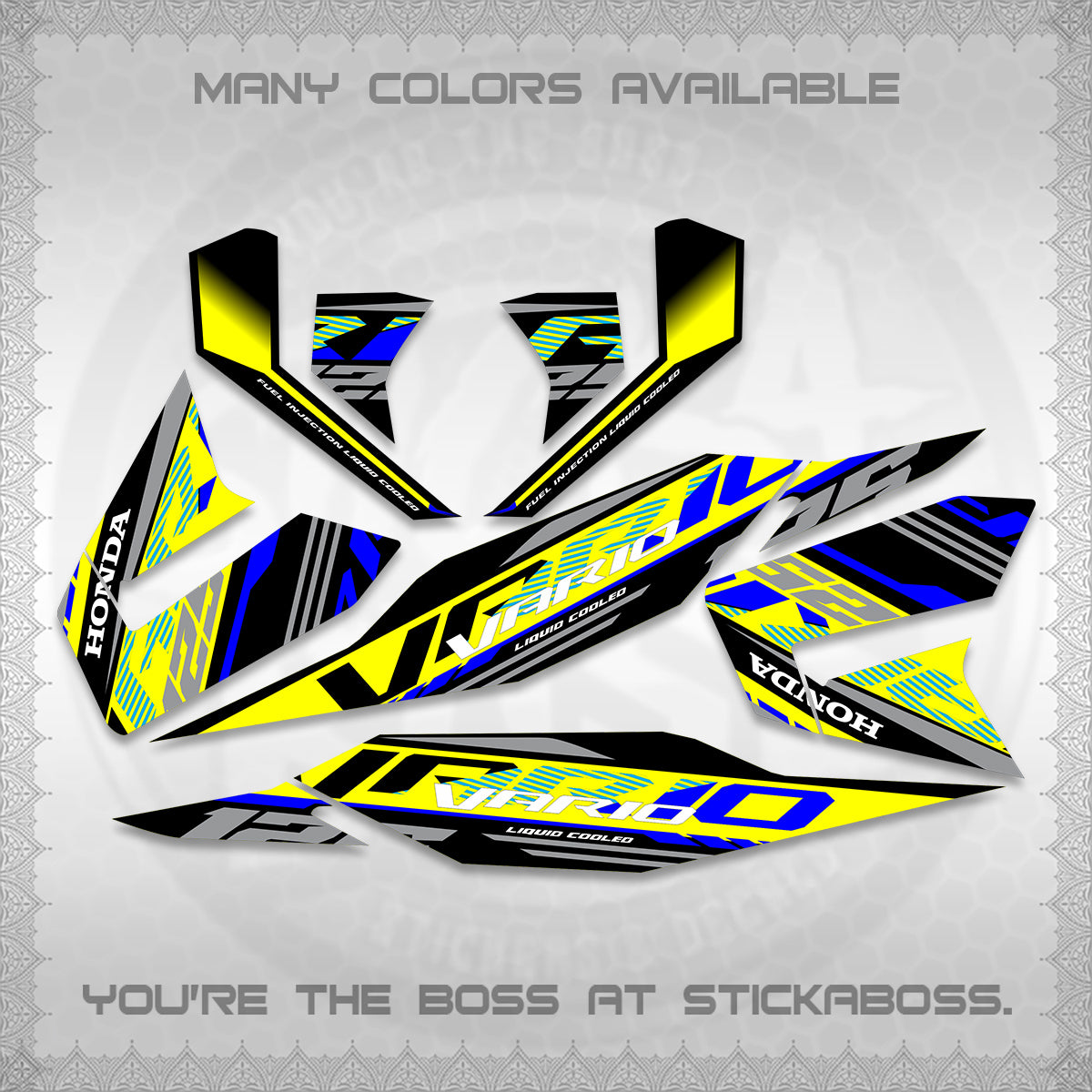 CLICK 125 V4 MALAY VARIO DECALS (2026 VV12 DESIGN) STICKER KITS BY STICKABOSS