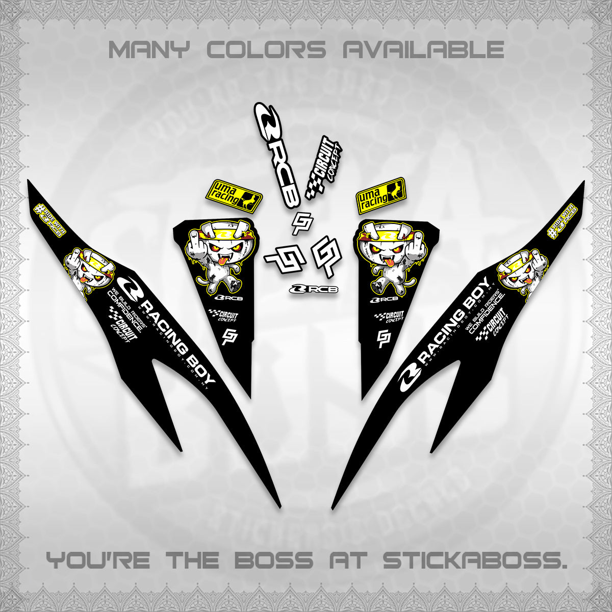 CLICK V2 DECALS (2026 RACE ZOMBIE DESIGN)STICKER DECALS By STICKABOSS