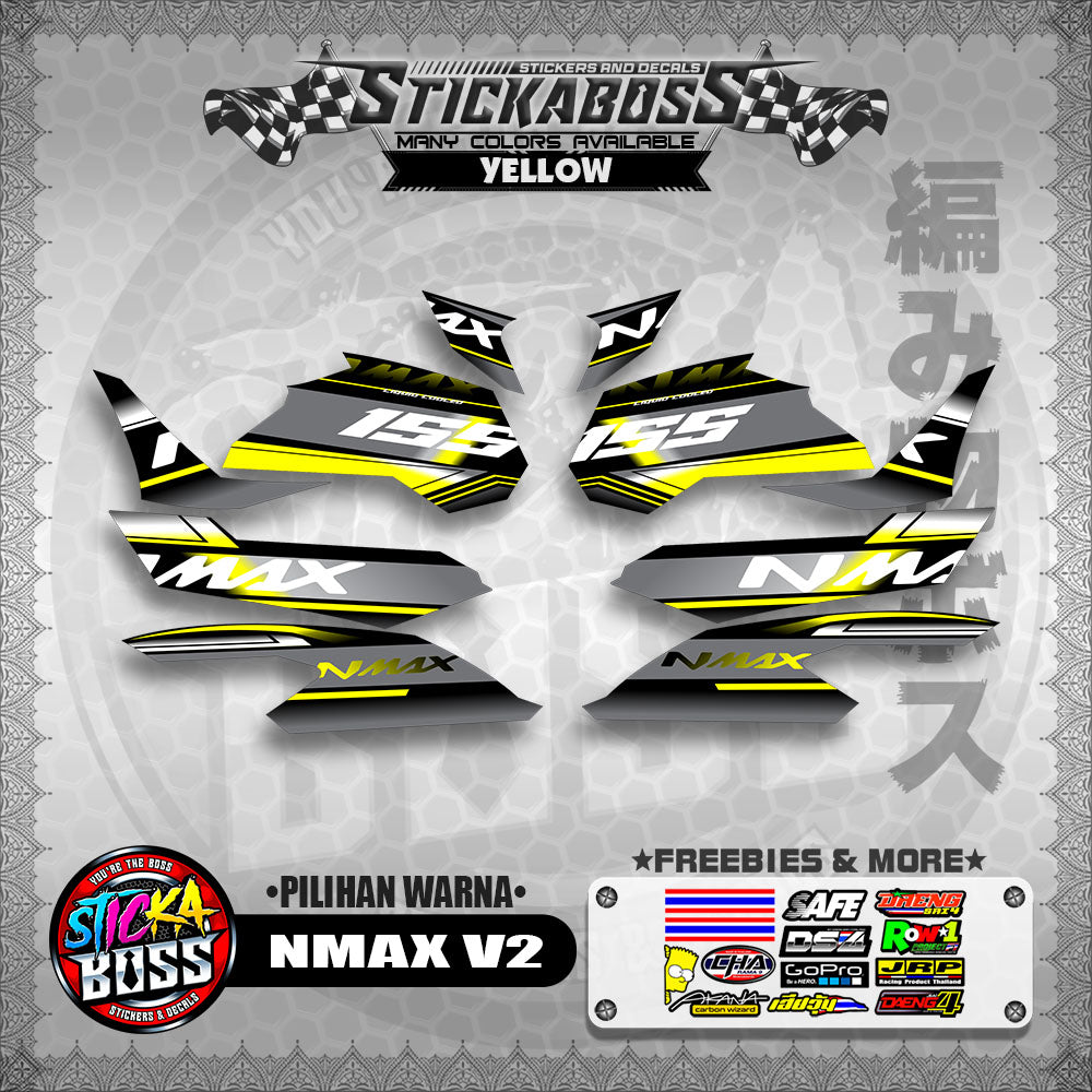NMAX V2 MALAYSIAN STICKER DECALS ( PILIHAN WARNA )【WITH FREEBIES】