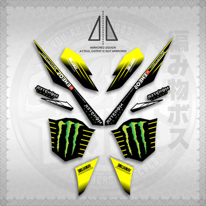 STICKER DECALS for AEROX V3 ALPHA TURBO INDO (AV3MOED01) By STICKABOSS (SOFIE LAMINATED WATERPROOF)