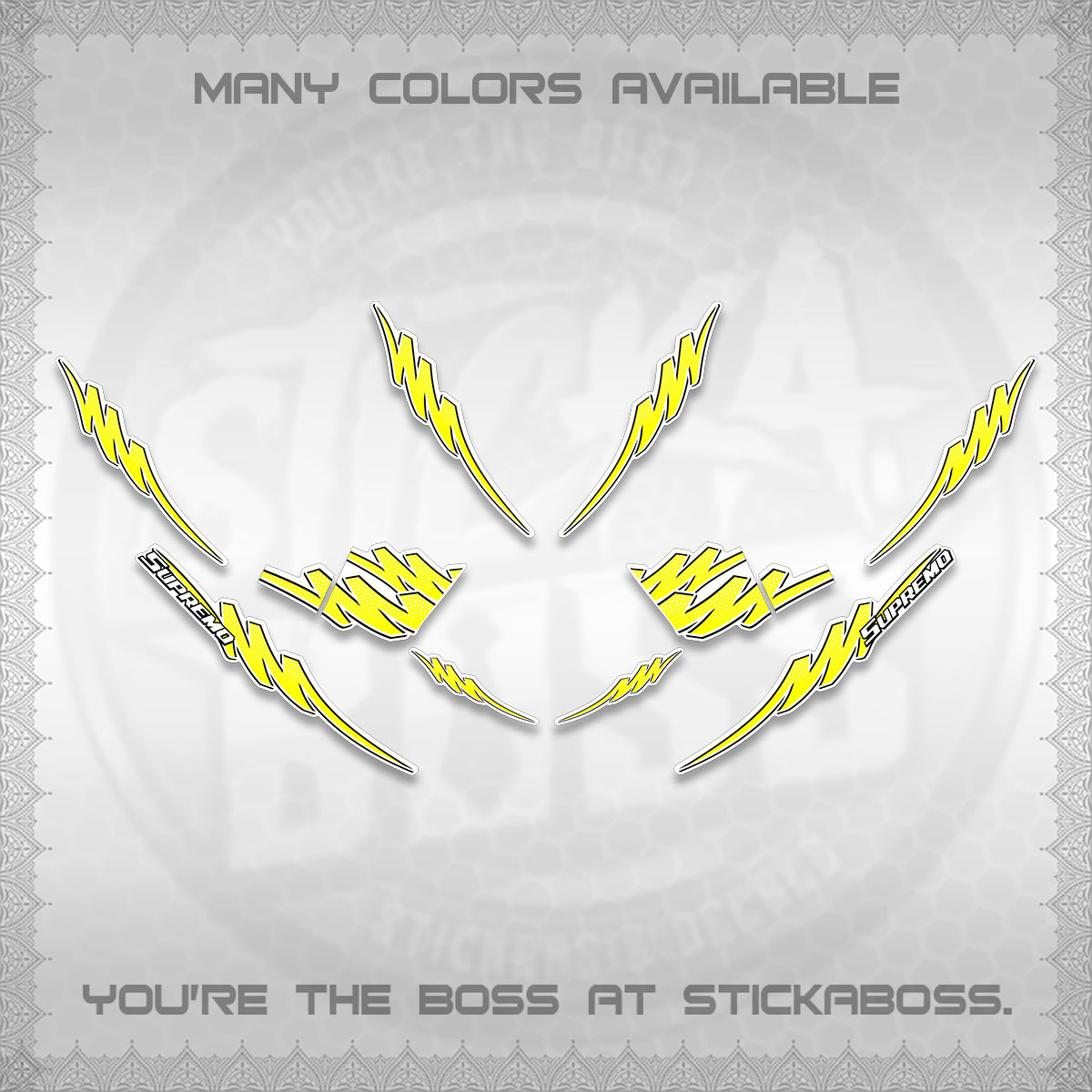 AEROX V2 FOR WHITE STRIPING DECALS (1 TONE PUTRA VIRDIAN)STICKER DECALS BY STICKABOSS