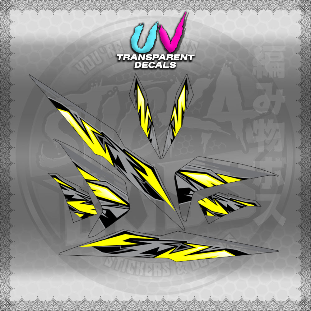 TRANSPARENT BEAT 110 V2 INDO-MALAY CONCEPT (STRIPING MOTIF DESIGN) STICKER DECALS for STICKABOSS