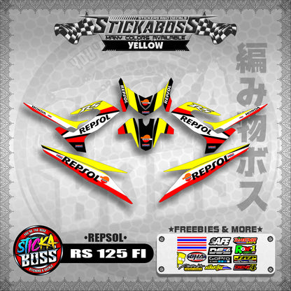 RS 125 FI DECALS ( REPSOL )【WITH FREEBIES】